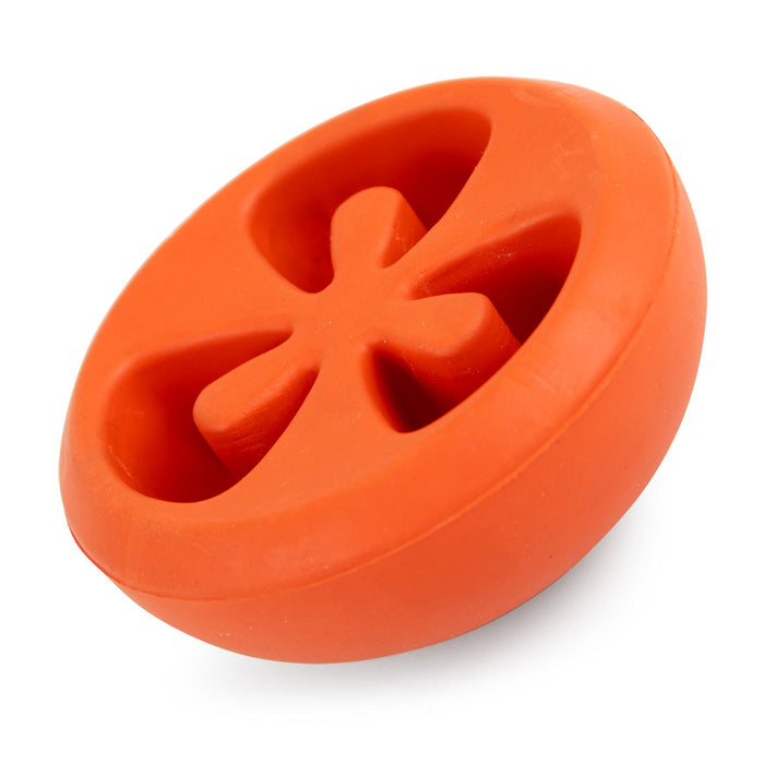 Jeffers Tomato Shaped Natural Rubber Treat Dispensing Dental Dog Chew Toy for Medium-Chewers