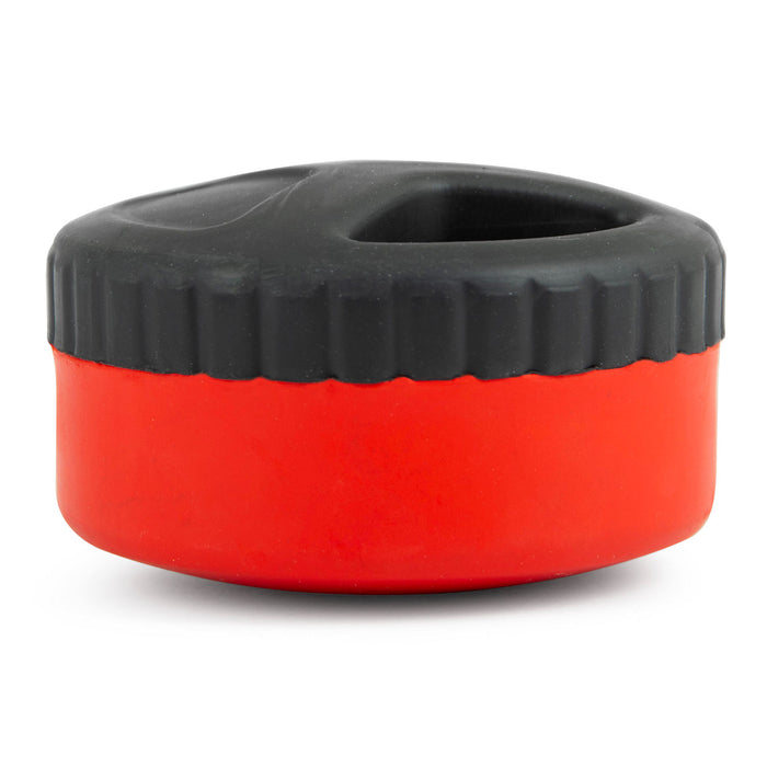 Jeffers Red Hockey Puck Natural Rubber Treat Dispensing Dental Dog Chew Toy