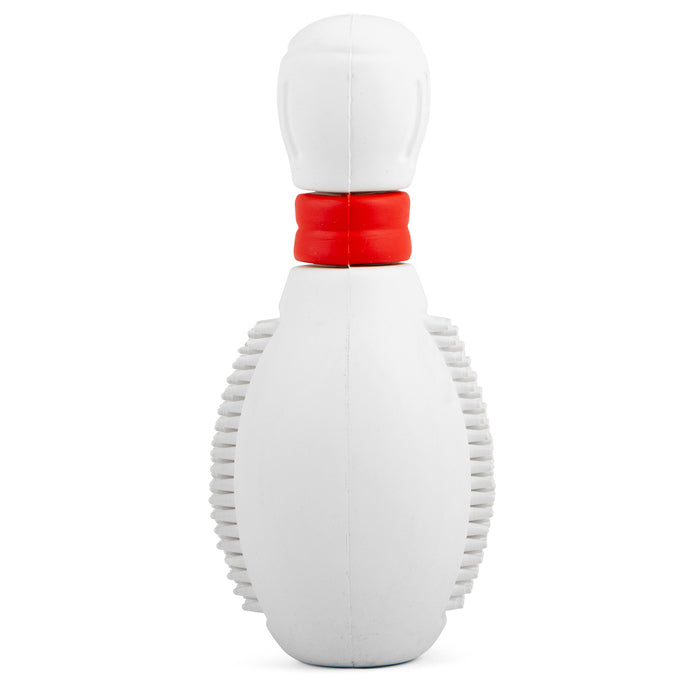 Jeffers Bowling Pin Natural Rubber Treat Dispensing Dental Chew Toy for Dogs
