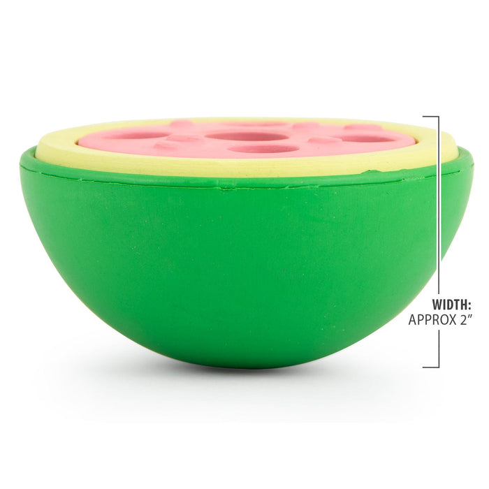 Jeffers Watermelon Natural Rubber Treat Dispensing Dog Dental Chew Toy with Vanilla Scent