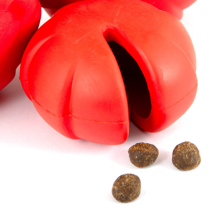 Jeffers Red Millipede Natural Rubber Treat Dispensing Dental Dog Chew Toy