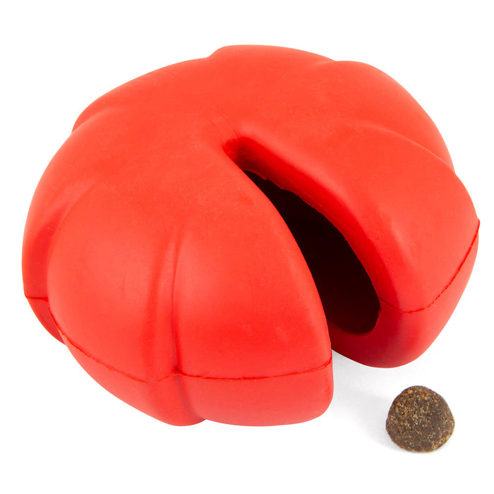 Jeffers Red Millipede Natural Rubber Treat Dispensing Dental Dog Chew Toy