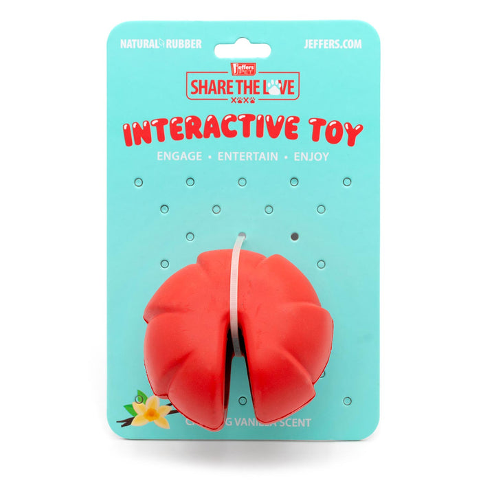 Jeffers Red Millipede Natural Rubber Treat Dispensing Dental Dog Chew Toy