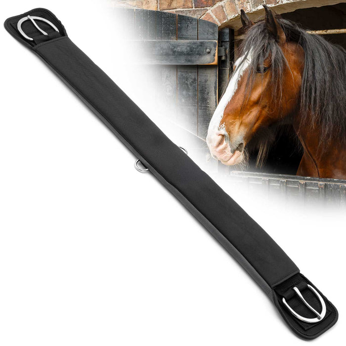 Jeffers Western Neoprene Sleeve Straight Draft Horse Cinch with Stainless Steel Hardware & Non-Slip Back