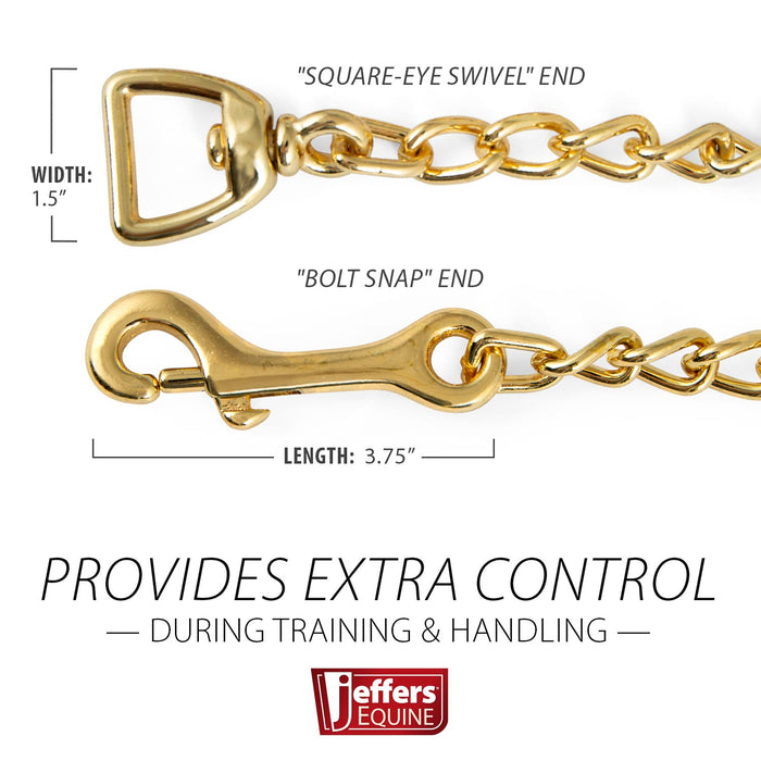 Jeffers Horse Lead Chain with Bolt Snap End & Square Eye Swivel End