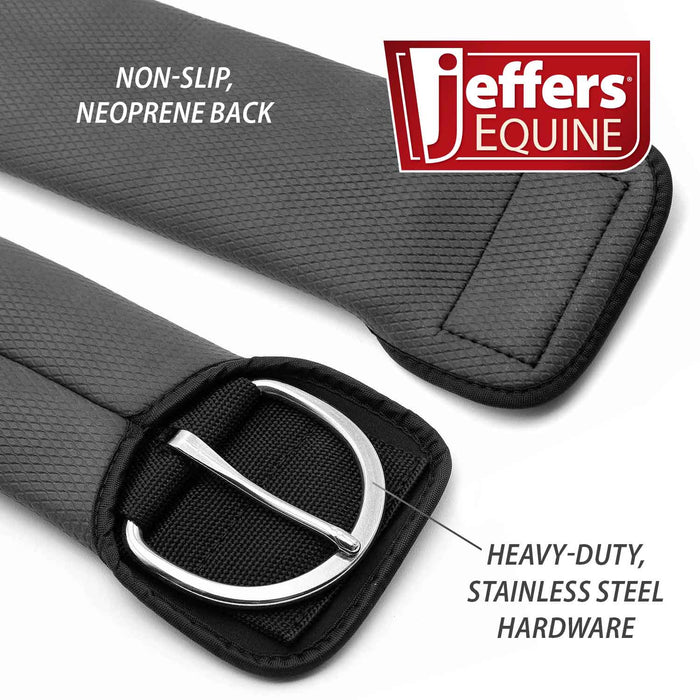 Jeffers Western PVC Sleeve Straight Cinch with Stainless Steel Hardware, Black