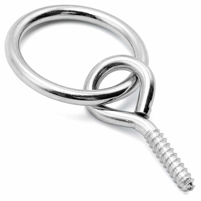 Jeffers Hitching Ring with Eye Screw Hook, 10 ct