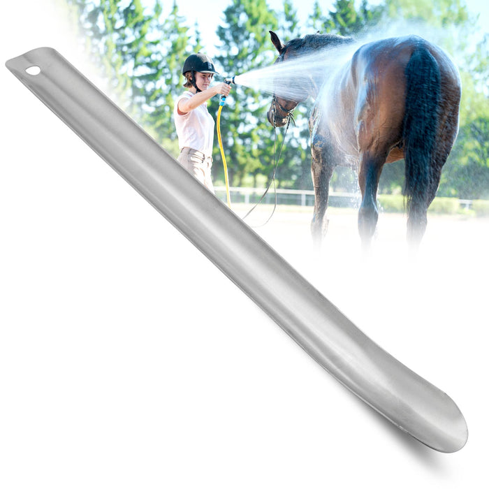 Jeffers Contoured Aluminum Sweat Scraper for Horses