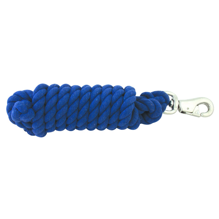 Jeffers Colorful Cotton Horse Lead Ropes with Nickel-Plated Bull Snap, 10' L