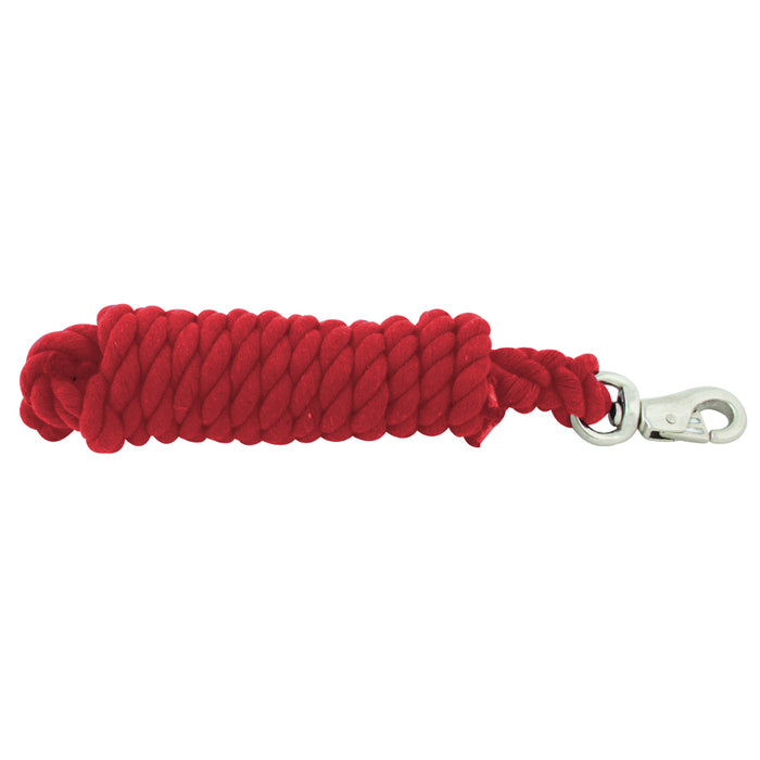 Jeffers Colorful Cotton Horse Lead Ropes with Nickel-Plated Bull Snap, 10' L
