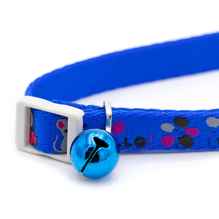 Jeffers Adjustable Breakaway Safety Cat Collar with Bell, 8"-12"