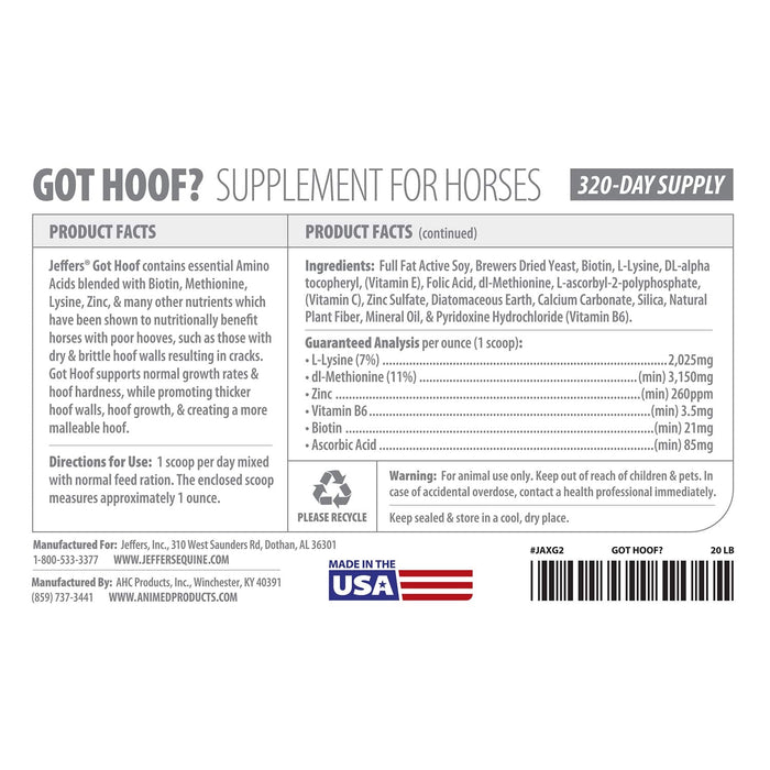 Jeffers Got Hoof? Concentrated Horse Hoof Supplement