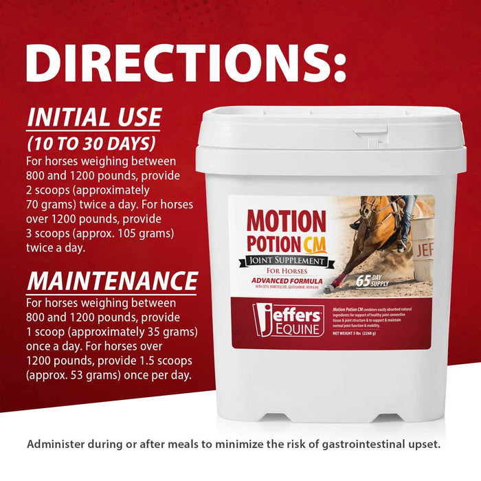 Jeffers Motion Potion CM Advanced Joint Formula Powder Supplement for Horses