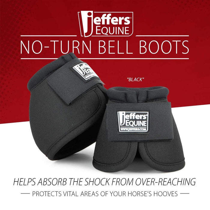 Jeffers No-Turn Bell Boots for Horses, Solid Colors, 2 ct
