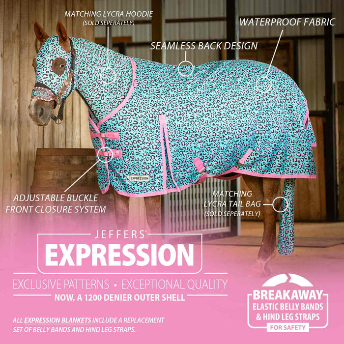 Jeffers Expression 1200 Denier Standard Neck Horse Turnout Sheet, 0 Gram