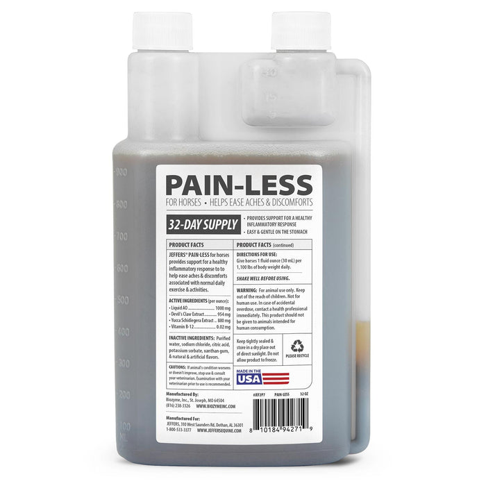 Jeffers Pain-Less Pain Relief Liquid for Horses