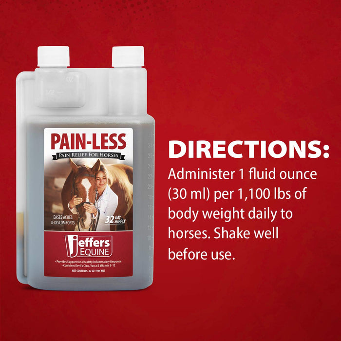Jeffers Pain-Less Pain Relief Liquid for Horses