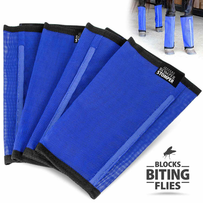 Jeffers Romper Stomper "Stomp-Free" Fly Boots for Horses, 4 pack