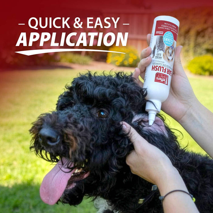 Jeffers Pet Ear Flush Advanced Ear Cleanser with Ketoconazole for Dogs & Cats
