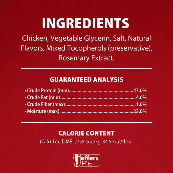 Jeffers Chicken Jerky Healthy Dog Treats, 24 oz - 100% Natural, Grain-free, Gluten-free, Made in USA
