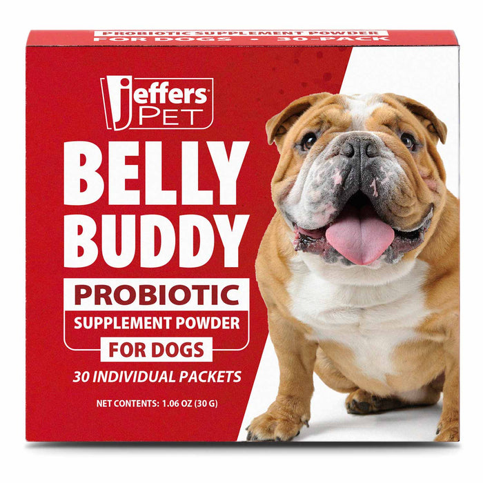 Jeffers BELLY BUDDY Probiotic Supplement Powder for Dogs – Multi-Strain Digestive & Immune Support