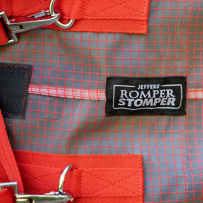 Jeffers Romper Stomper Ripstop Fly Sheet with Detachable Neck, Grey & Red