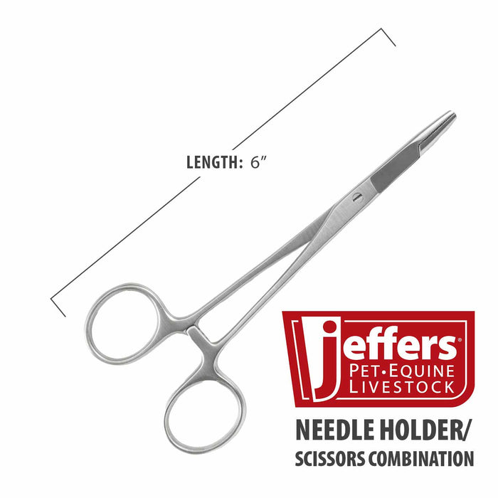 Jeffers Needle Holder/Scissor Combination, Each