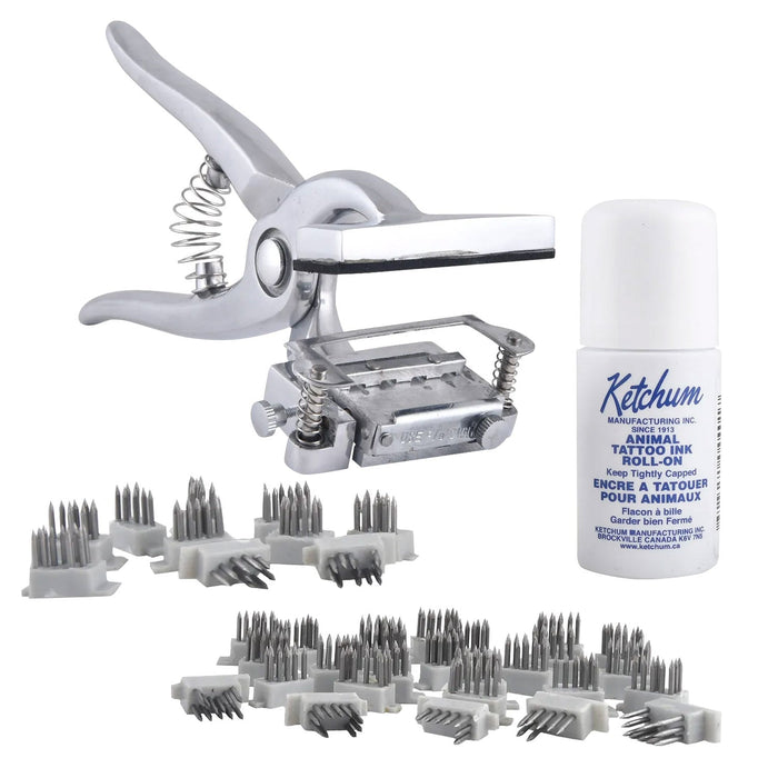 Jeffers Standard Tattoo Outfit with Roll-On Ink for Cattle & Livestock