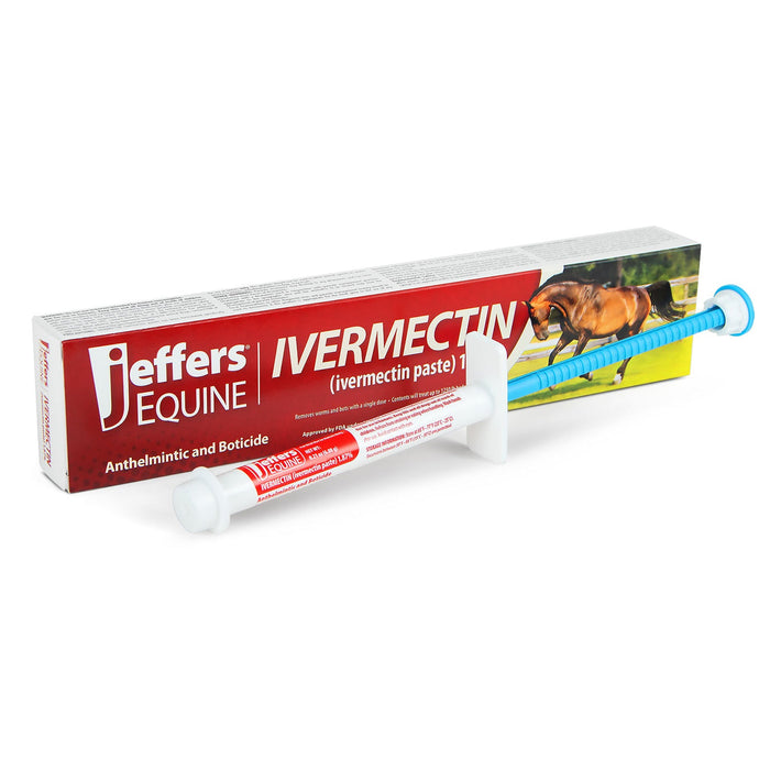 Jeffers IverPro 2 Pack Horse Dewormer Paste with Probiotic Gel, Ivermectin 1.87% Equine Parasite Control & Digestive Support