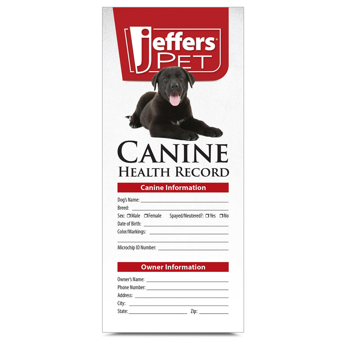 Jeffers Dog Health Record Organizer for Vaccinations and Wellness