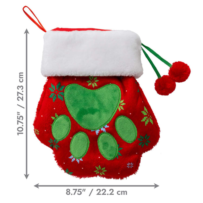 Holiday Stocking Paw Red Lg Color Red