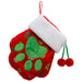 Holiday Stocking Paw Red Lg Color Red