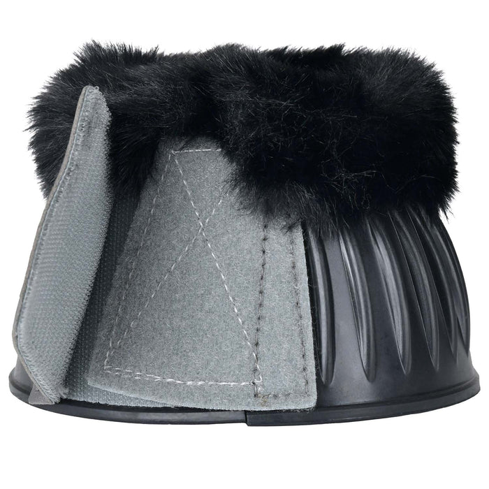 WeatherBeeta Tough-Tec Prime Fleece Trim Rubber Bell Boots Color BLACK/GREY