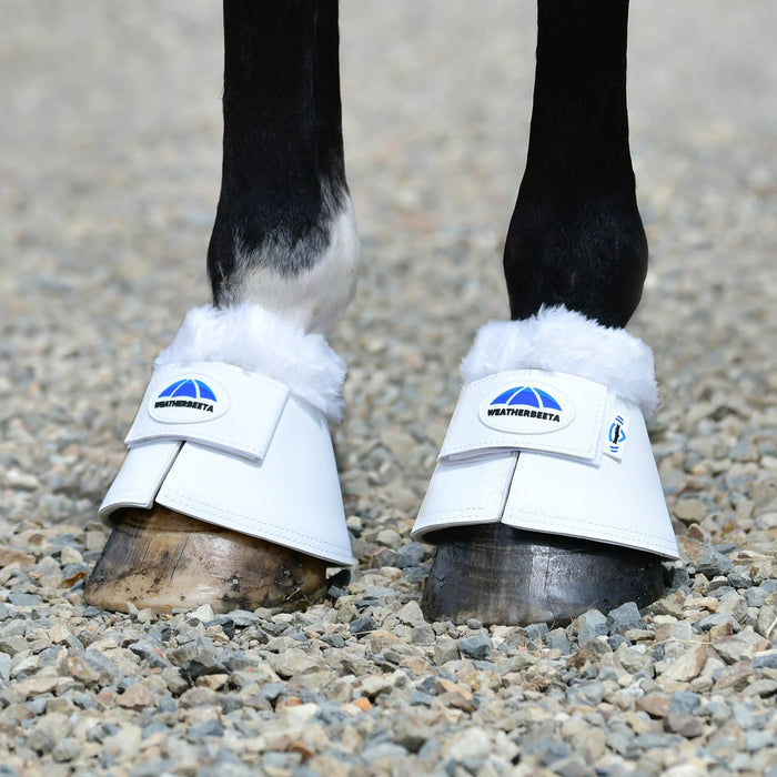 WeatherBeeta Tough-Tec Fleece Trim Bell Boots Color WHITE