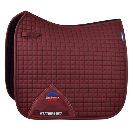WeatherBeeta Prime Air-Tec Dressage Saddle Pad Color BURGUNDY
