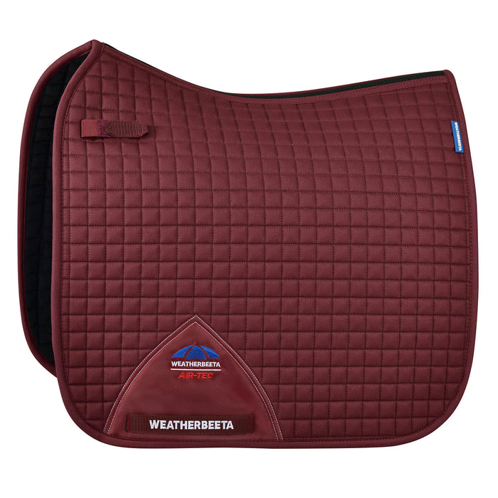 WeatherBeeta Prime Air-Tec Dressage Saddle Pad Color BURGUNDY