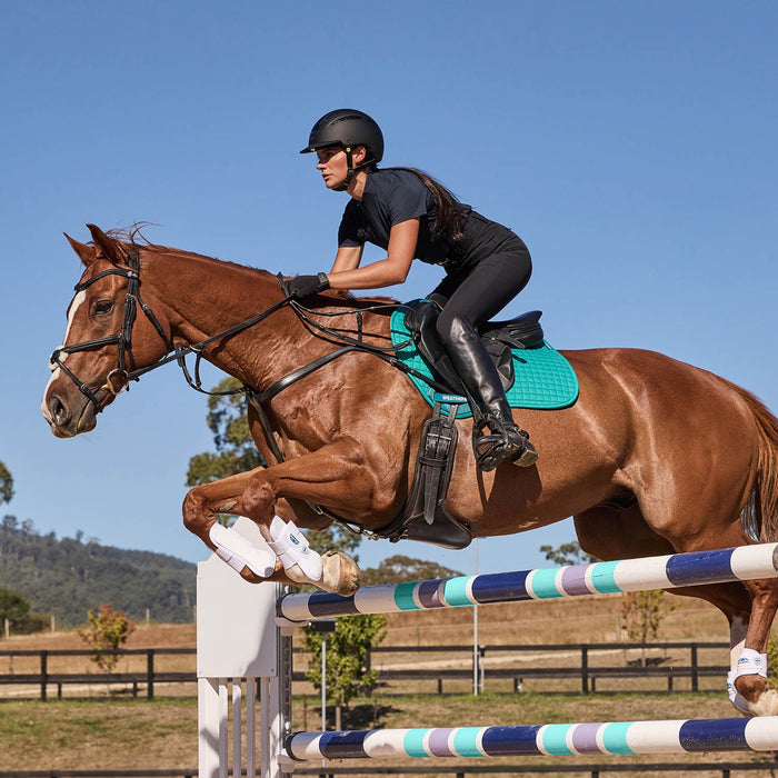 WeatherBeeta Prime Air-Tec Jump Shaped Saddle Pad Color DARK TURQUOISE