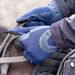 Dublin Pull On Glitter Mesh Back Riding Gloves Color NAVY