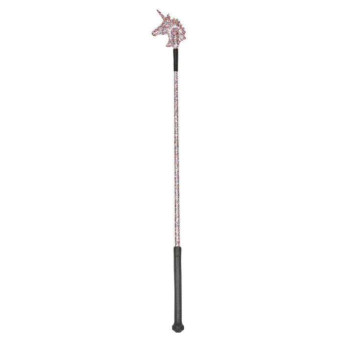 Dublin Sparkley Unicorn Riding Crop, 25.5", Rainbow