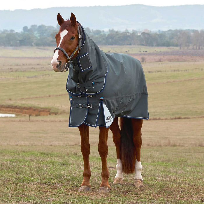 WeatherBeeta ComFITec Ultra Detach-A-Neck Turnout Blanket Color Charcoal