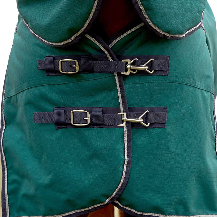 WeatherBeeta ComFITec Plus Dynamic Detach-A-Neck Turnout Blanket Color Forest Green