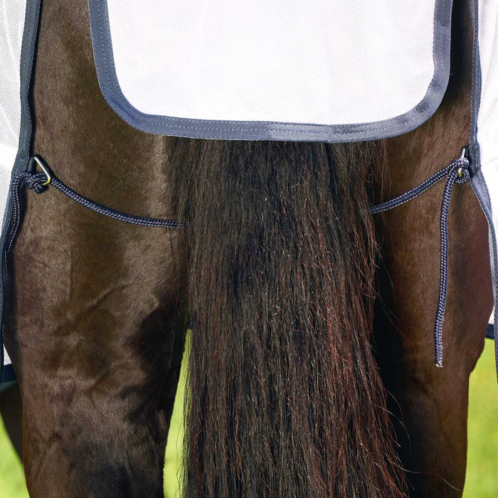 WeatherBeeta Saxon Combo Neck Mesh Fly Sheet with Belly Wrap, Technicolor Horses Color white