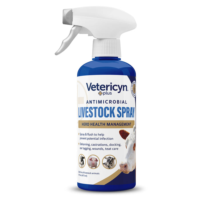 Vetericyn Plus Antimicrobial Livestock Spray, 16 oz