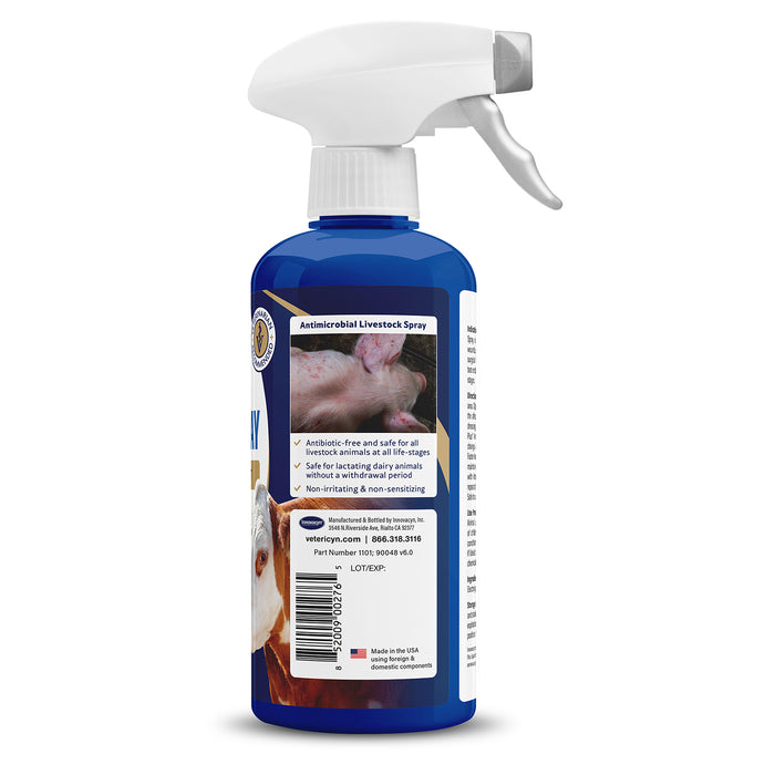 Vetericyn Plus Antimicrobial Livestock Spray, 16 oz