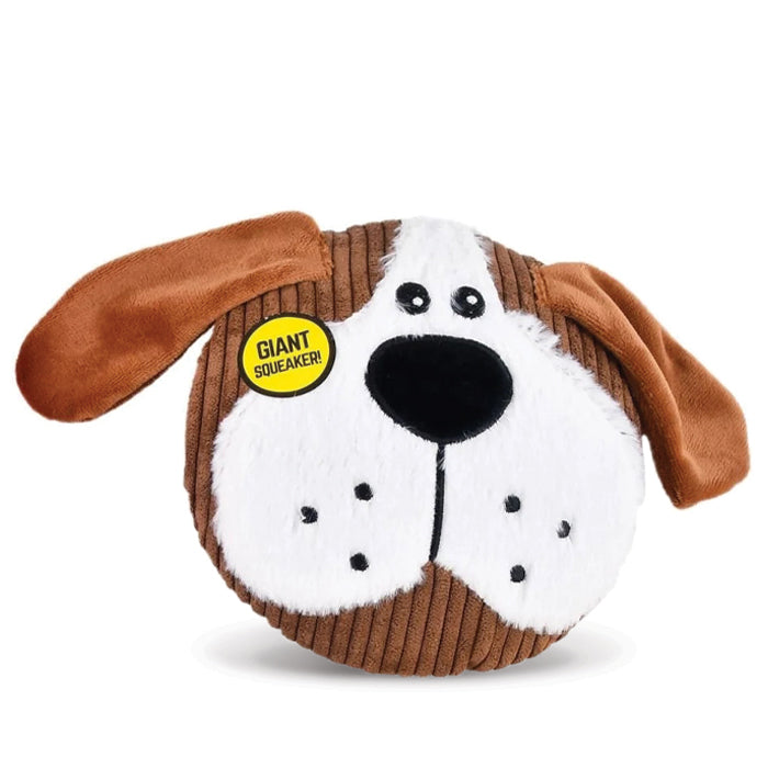 Sub-Woofers Stuffing-Free Flat Assorted Farm Animal Corduroy Dog Toy with Large Squeaker, Each