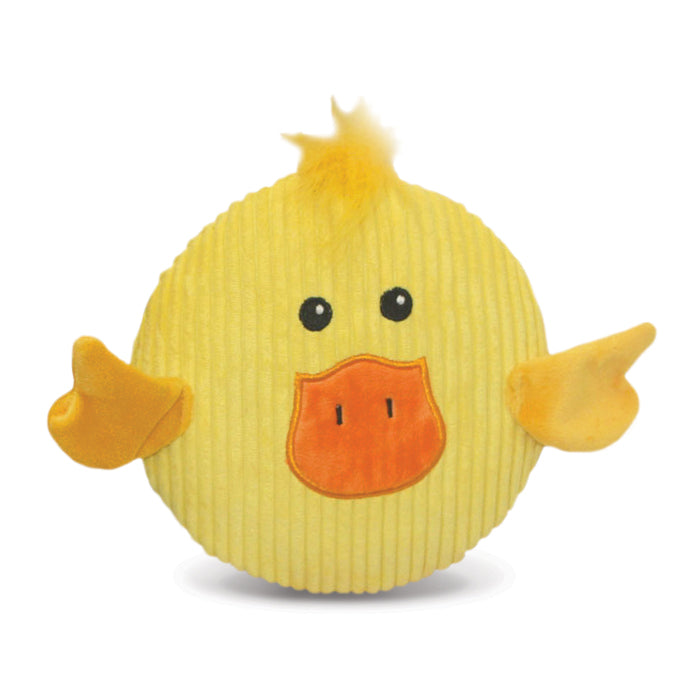 Sub-Woofers Stuffing-Free Flat Assorted Farm Animal Corduroy Dog Toy with Large Squeaker, Each