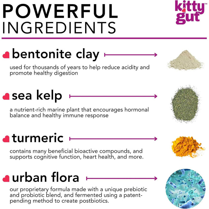 Kitty Gut 3-in-1 Pre + Pro + Postbiotic Supplement for Cats