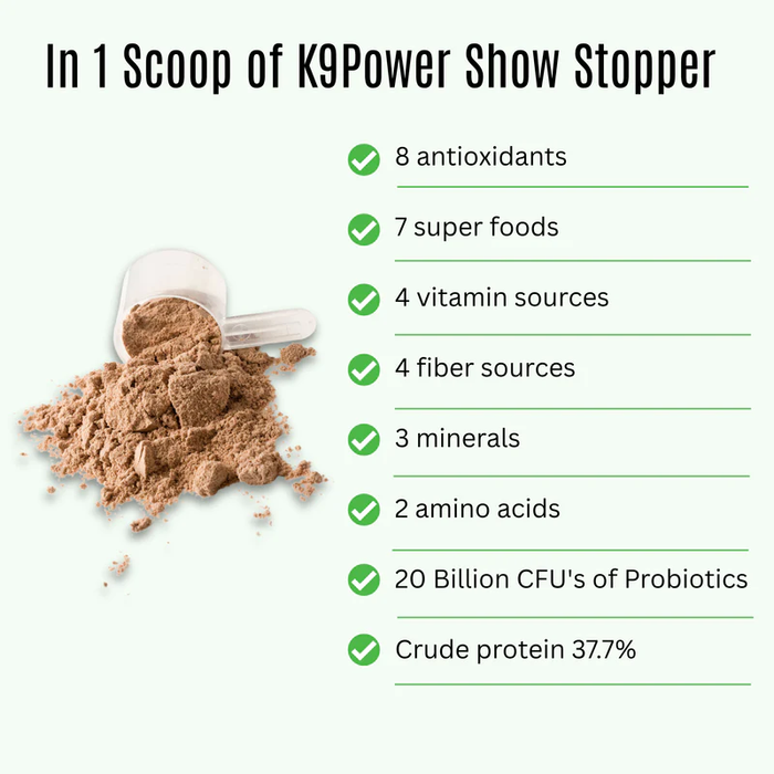 K9 Power Show Stopper Skin & Coat Supplement for Dogs