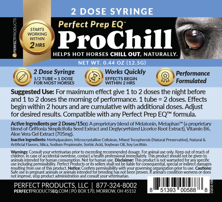 Perfect Prep EQ ProChill Calming Paste for Horses, 60 ml