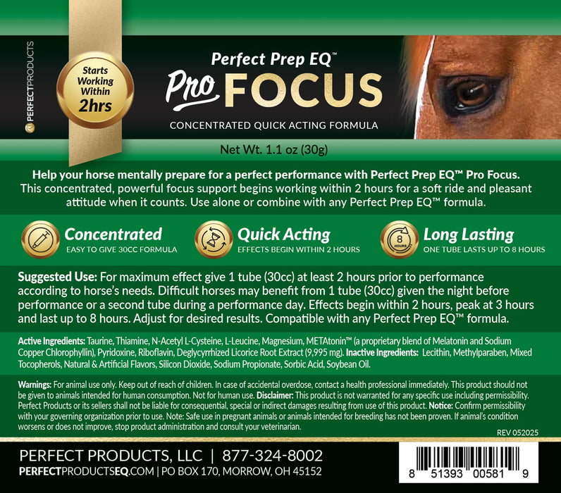 Perfect Prep EQ Pro Focus Paste for Horses, 1.1 oz
